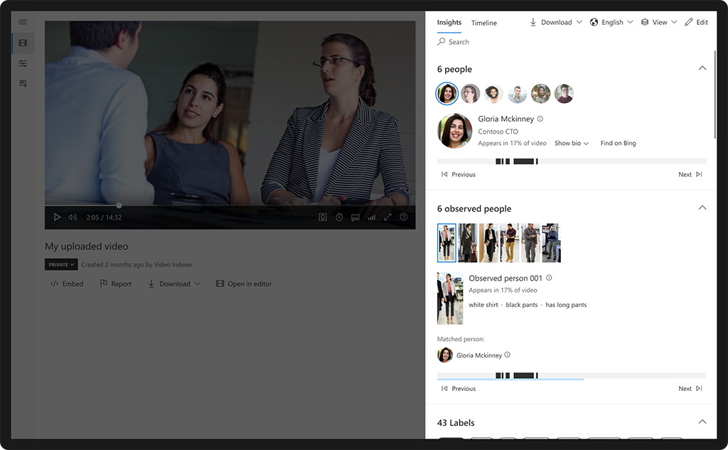 Microsoft Azure AI Video Indexer Unlock Video Insights Tour