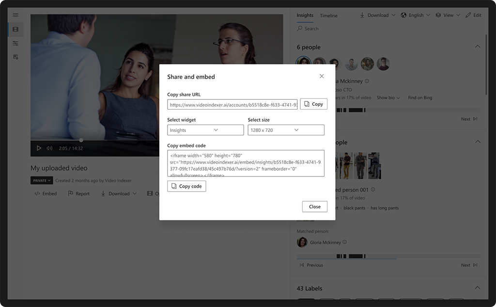 Video Insight Gui Microsoft Azure AI Video Indexer - Unlock Video Insights | Tour