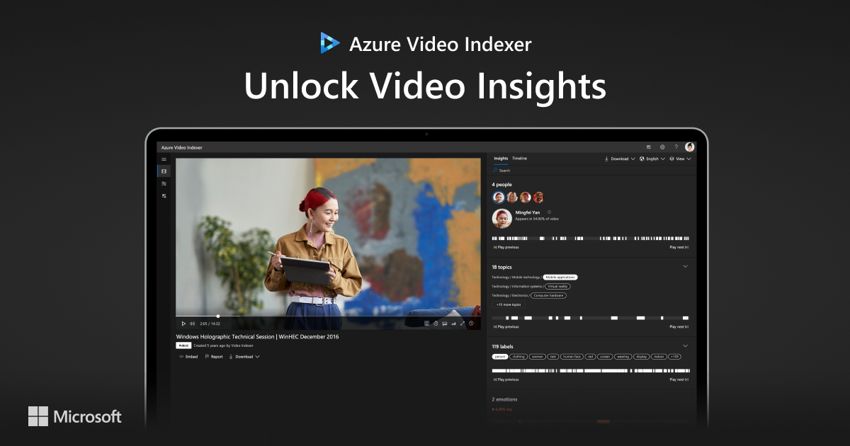 Microsoft Azure AI Video Indexer - Unlock Video Insights